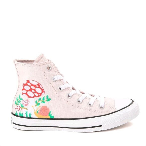 converse chuck taylor all star hightop mushroom garden sneakers blush hush 7.5 - Picture 1 of 8